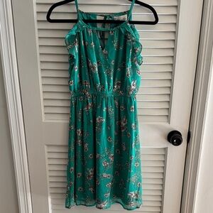 Paraella Teal Floral Slip Dress